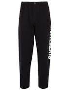 Matchesfashion.com Vetements - Logo Embossed Cotton Track Pants - Mens - Black