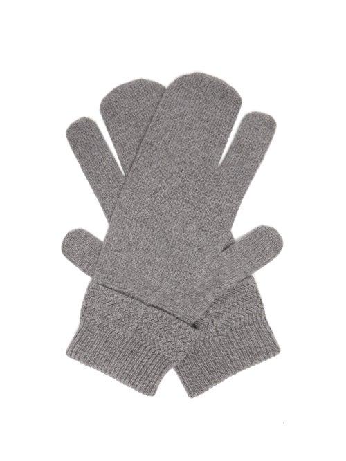 Matchesfashion.com Maison Margiela - Split Wool Blend Mittens - Mens - Dark Grey