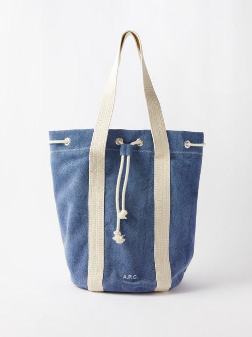 A.p.c. - Angelo Canvas Tote Bag - Mens - Marine