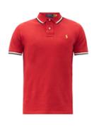 Matchesfashion.com Polo Ralph Lauren - Logo-embroidered Cotton-piqu Polo Shirt - Mens - Red