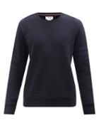 Thom Browne - Four-bar Intarsia-stripe Cotton Sweatshirt - Mens - Navy
