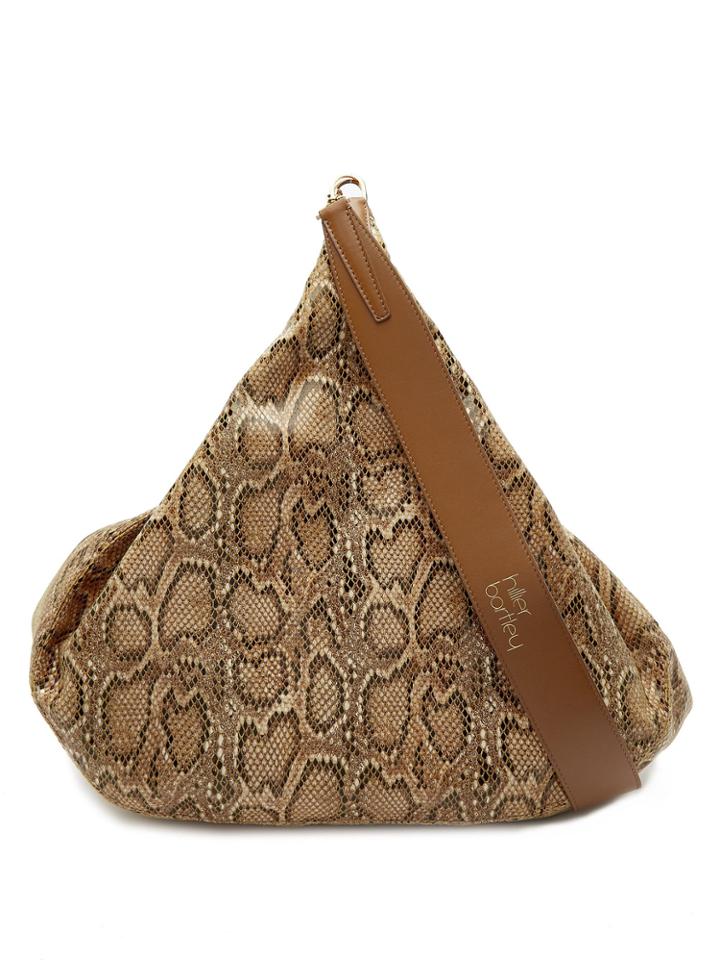 Hillier Bartley Lantern Snakeskin-effect Faux-leather Bag