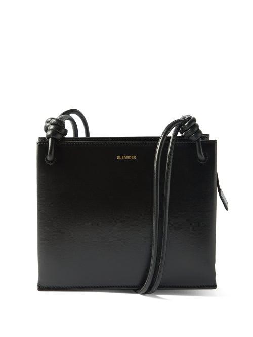 Jil Sander - Knotted-strap Leather Cross-body Bag - Womens - Black
