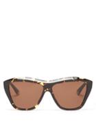 Bottega Veneta Eyewear - Cat-eye Tortoiseshell-acetate Sunglasses - Womens - Tortoiseshell