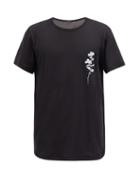 Matchesfashion.com Ann Demeulemeester - Poppy-print Cotton T-shirt - Mens - Black