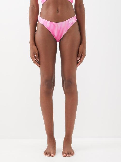 Ganni - Printed Bikini Briefs - Womens - Pink Print