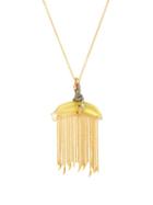 Matchesfashion.com Bibi Van Der Velden - Monkey On Banana Diamond & 18kt Gold Necklace - Womens - Yellow Multi