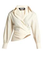 Matchesfashion.com Jacquemus - Sabah Linen Blend Shirt - Womens - Cream