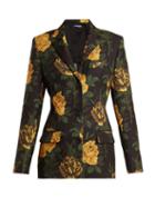 Matchesfashion.com Kwaidan Editions - Ruscha Floral Print Single Breasted Jacket - Womens - Navy Print