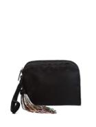 The Row Beaded-tassel Satin Wristlet Clutch
