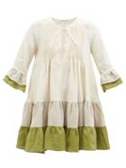 Casa Raki - Nina Organic-linen Tiered Mini Dress - Womens - Multi