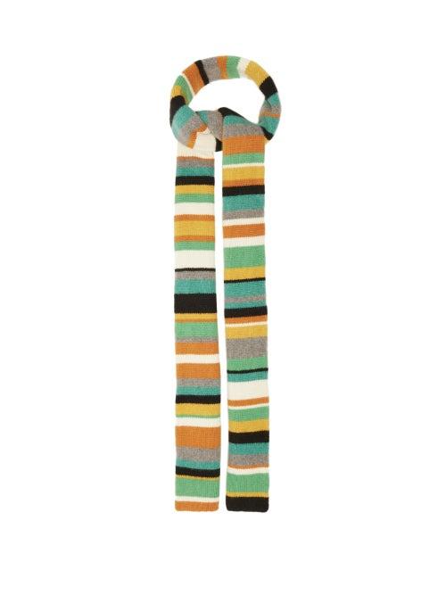 The Elder Statesman - Striped Cashmere Scarf - Womens - Multi