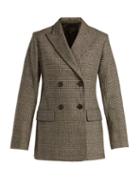 Matchesfashion.com Nili Lotan - Leander Prince Of Wales Check Wool Blend Blazer - Womens - Grey