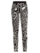 Matchesfashion.com Colville - Graphic Print Leggings - Womens - Black White