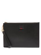 Gucci Agora Grained-leather Pouch