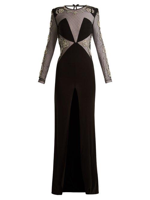 Matchesfashion.com Dundas - Embellished Open Back Gown - Womens - Black