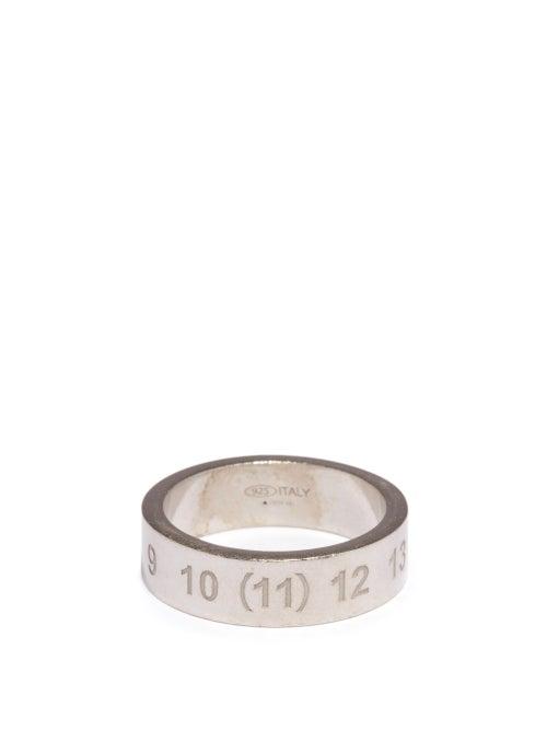 Mens Jewellery Maison Margiela - Number-engraved Sterling-silver Ring - Mens - Silver