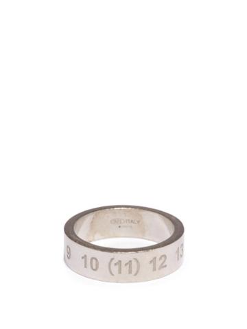 Mens Jewellery Maison Margiela - Number-engraved Sterling-silver Ring - Mens - Silver