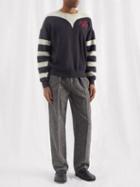 Isabel Marant - Alban Logo-jacquard Striped Sweater - Mens - Navy Multi