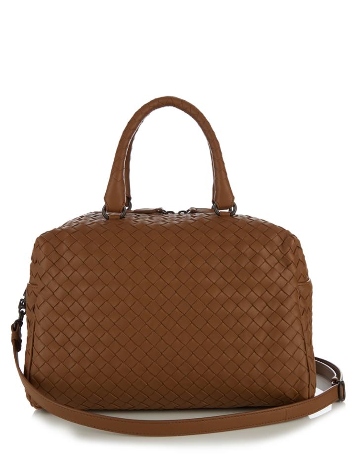 Bottega Veneta Boston Small Intrecciato Leather Cross-body Bag