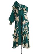 Johanna Ortiz Jade One-shoulder Floral-print Dress