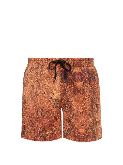 Matchesfashion.com Everest Isles - Oil Spill Swim Shorts - Mens - Gold