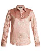 Rochas Point-collar Floral-jacquard Silk-blend Shirt