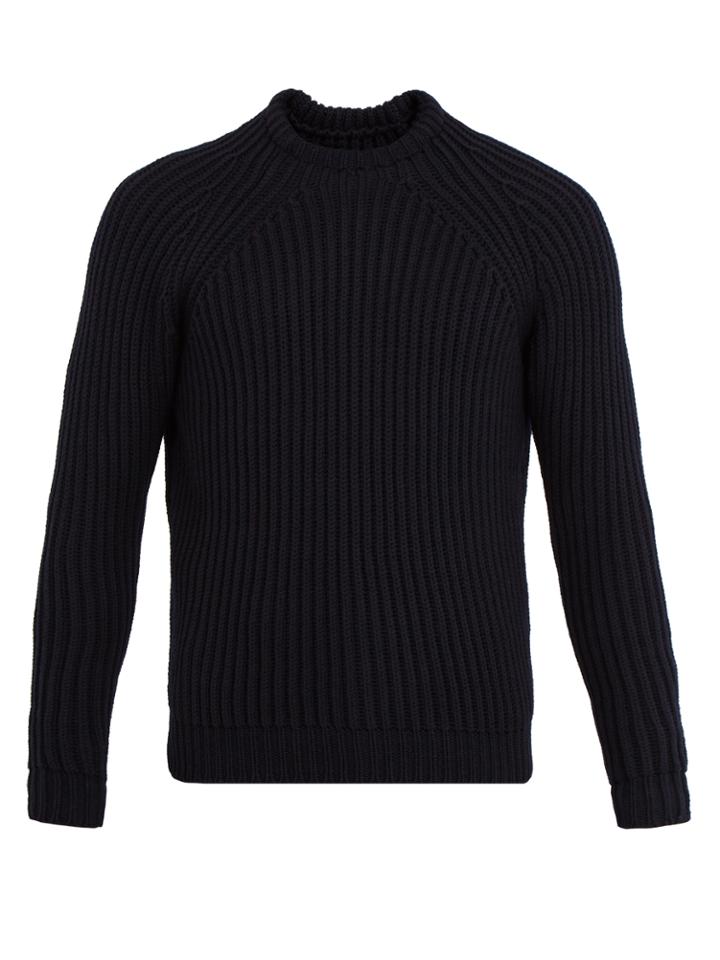 De Bonne Facture Raglan-sleeved Wool Sweater