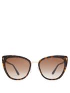 Matchesfashion.com Tom Ford Eyewear - Simona Cat Eye Acetate Sunglasses - Womens - Tortoiseshell