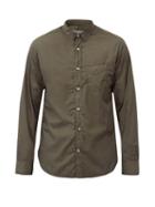 Matchesfashion.com Officine Gnrale - Lipp Pigment-dyed Cotton-twill Shirt - Mens - Dark Green