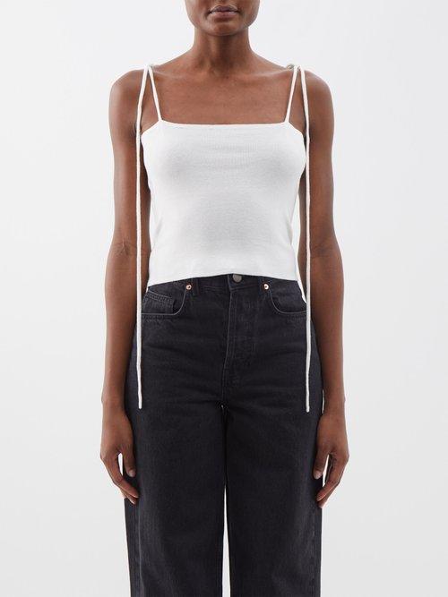 Extreme Cashmere - No.276 Love Cotton-blend Cami Top - Womens - Off White
