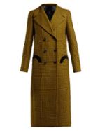 Matchesfashion.com Blaz Milano - Fair & Square Checked Wool Coat - Womens - Yellow Multi