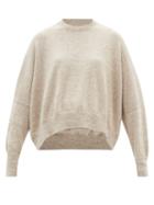 Lauren Manoogian - Curved-hem Alpaca-blend Sweater - Womens - Beige Melange