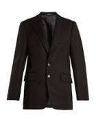 Matchesfashion.com Maison Margiela - Single Breasted Wool And Mohair Blend Jacket - Womens - Navy