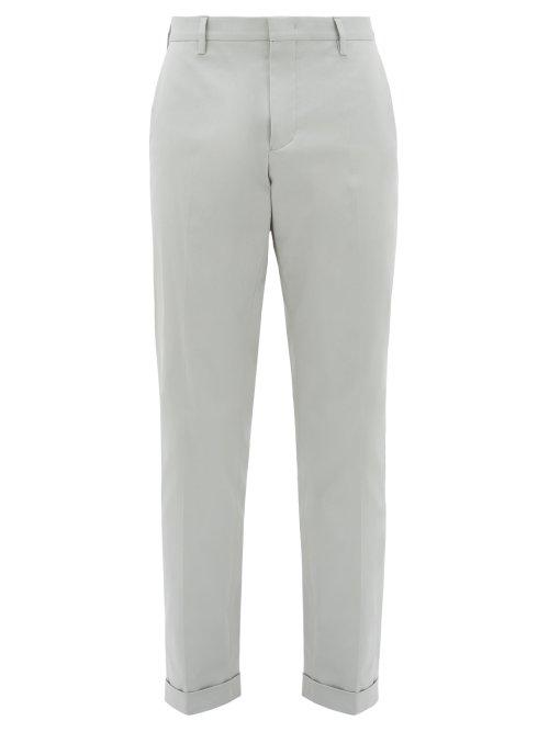 Matchesfashion.com Paul Smith - Cotton Twill Trousers - Mens - Grey