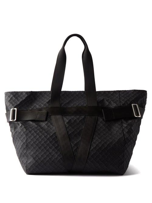 Bottega Veneta - Intrecciato Rubber Tote Bag - Mens - Black