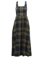 Matchesfashion.com Ace & Jig - Willa Crossed Back Checked Cotton Dress - Womens - Navy Multi