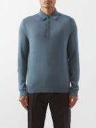 Paul Smith - Concealed-placket Merino Polo Shirt - Mens - Blue