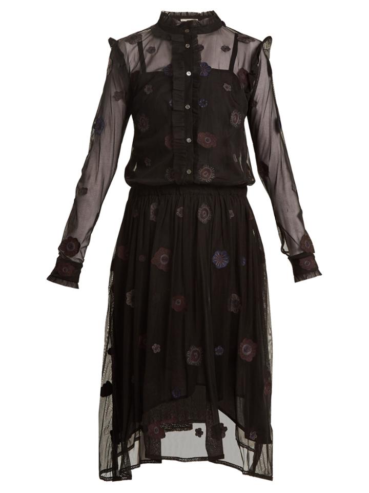 Queene And Belle Alpina Embroidered-tulle Dress