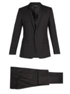 Matchesfashion.com Dolce & Gabbana - Gold Fit Single Breasted Wool Blend Suit - Mens - Black