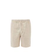Matchesfashion.com Frescobol Carioca - Drawstring Linen-blend Shorts - Mens - Beige