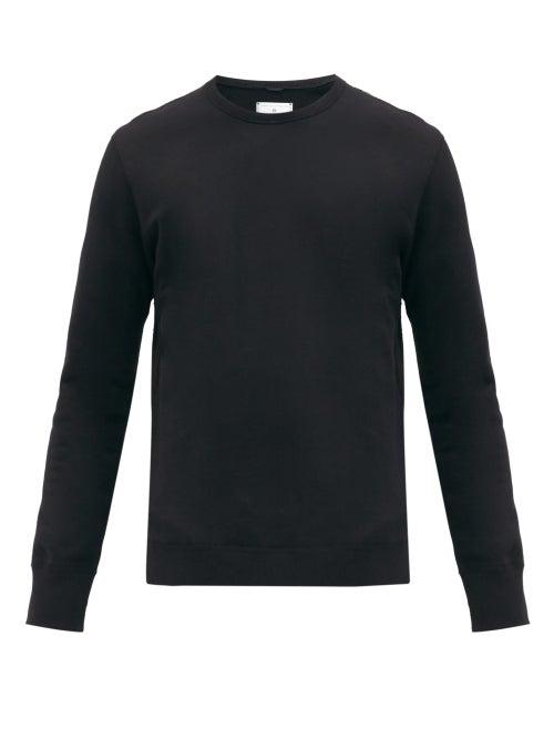 Matchesfashion.com Reigning Champ - Logo-patch Cotton-terry Sweatshirt - Mens - Black