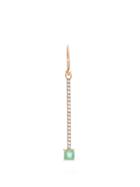 Matchesfashion.com Irene Neuwirth - Diamond, Emerald & Rose Gold Single Earring - Womens - Green