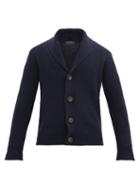 Matchesfashion.com Thom Sweeney - Shawl-lapel Merino-wool Cardigan - Mens - Navy