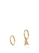 Completedworks - A-m Alphabet Charm Pearl & Gold-plated Earrings - Womens - Yellow Gold