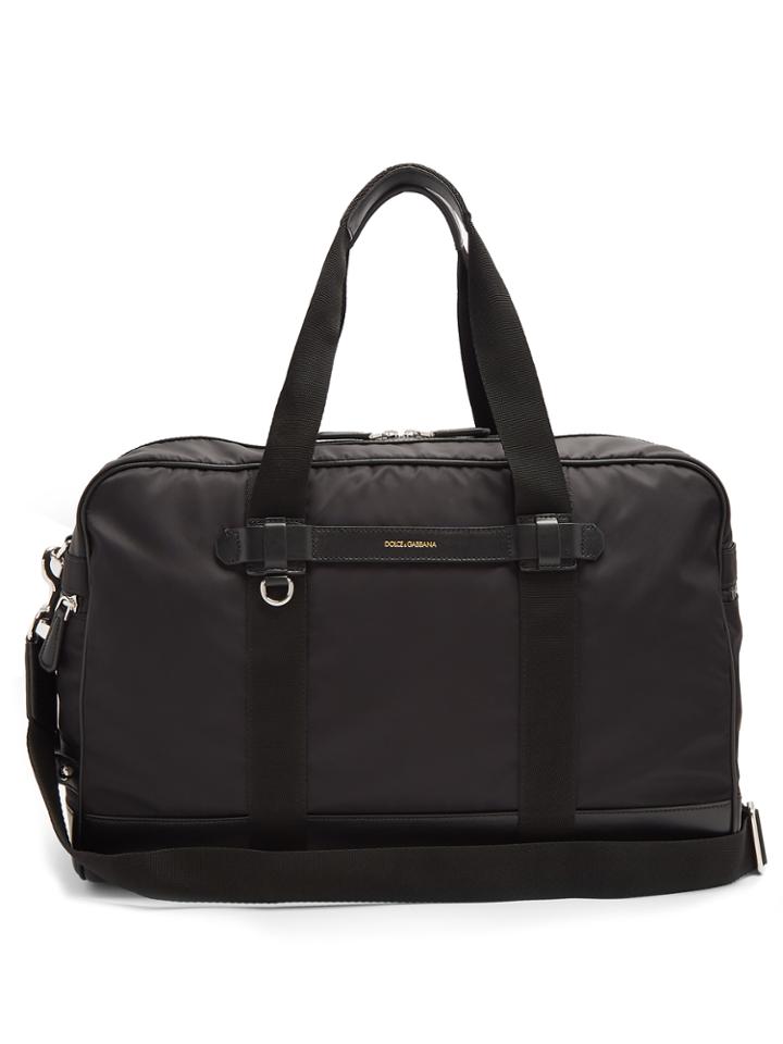 Dolce & Gabbana Leather-trimmed Technical-twill Holdall