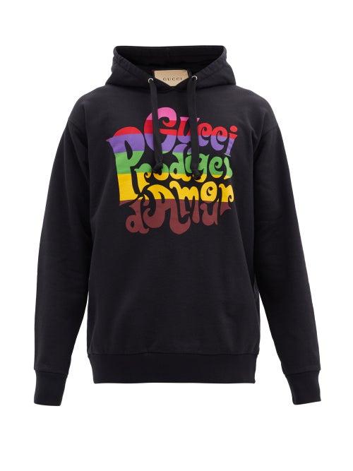 Matchesfashion.com Gucci - Prodigie D'amour Cotton-jersey Sweatshirt - Mens - Black