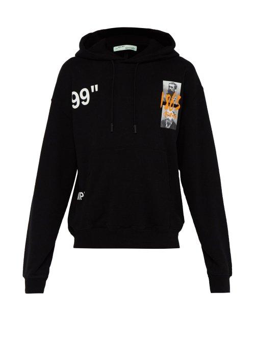Matchesfashion.com Off-white - Cotton Hooded Sweatshirt - Mens - Black
