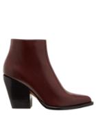 Matchesfashion.com Chlo - Western Leather Boots - Womens - Burgundy