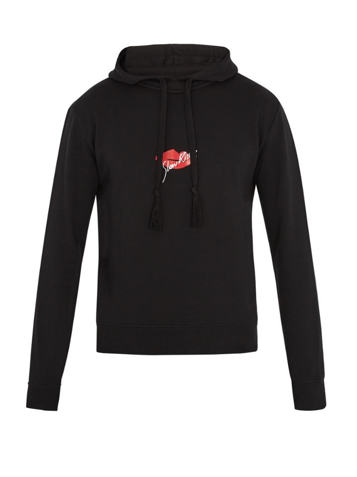 Saint Laurent Slow Kissing-print Cotton Sweatshirt